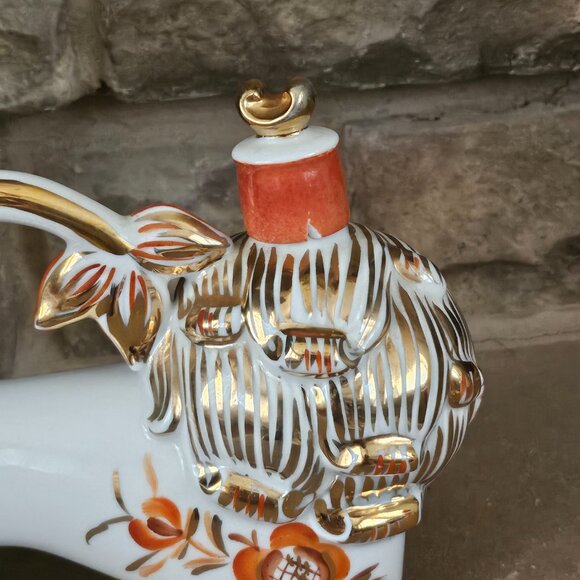 Lomonosov Porcelain Whisky/Vodka Decanter Red Lion - Picture 8 of 12